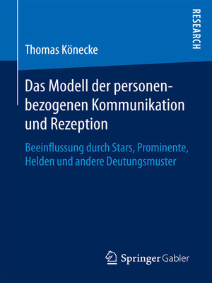 cover image of Das Modell der personenbezogenen Kommunikation und Rezeption